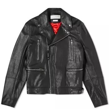 Куртка Alexander Mcqueen Leather Biker, черный