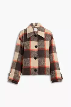 Куртка Alexia в клетку из ворсованного фетра STAND STUDIO, бежевый