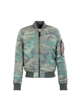 Куртка ALPHA INDUSTRIES Between-Season MA-1 VF 59 Reflective Camo 65, зеленый