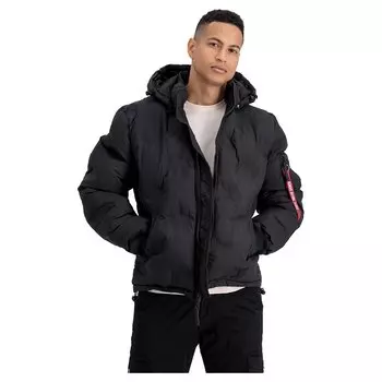 Куртка Alpha Industries Logo Puffer Bomber, черный