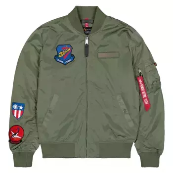 Куртка Alpha Industries MA-1 TT Flying Tigers, зеленый