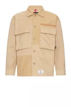 Куртка ALPHA INDUSTRIES Mixed Media Shirt, цвет Vintage Khaki