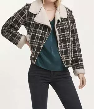 Куртка Alvie свободного кроя в черно-белую клетку DEAR JOHN DENIM