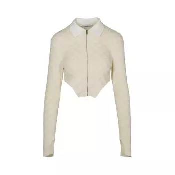 Куртка Ambush All Over Monogram Asymmetric Jacket, кремовый