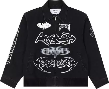 Куртка Ambush Patch Denim Bomber 'Black', черный