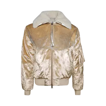 Куртка Ami Boxy Fit 'Champagne', загар