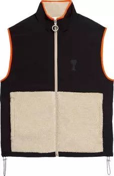 Куртка Ami Sherpa Zipped Jacket 'Off White/Black', белый