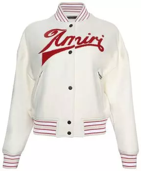 Куртка Amiri Varsity Jacket 'Alabaster', белый