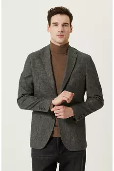 Куртка антрацитового цвета с длинным рукавом и моно воротником Network, серый