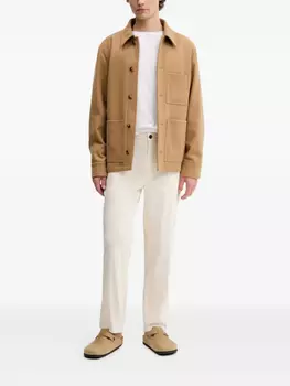 Куртка APC из смеси шерсти с накладными карманами A.P.C., коричневый