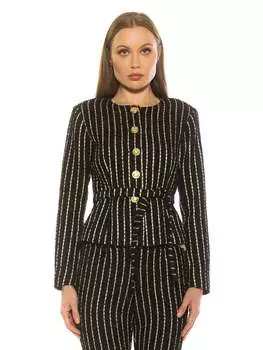 Куртка Арджун ALEXIA ADMOR, цвет black pinstripe