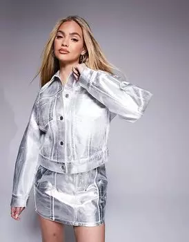 Куртка Armani Exchange с серебристым металлическим покрытием (часть комплекта)