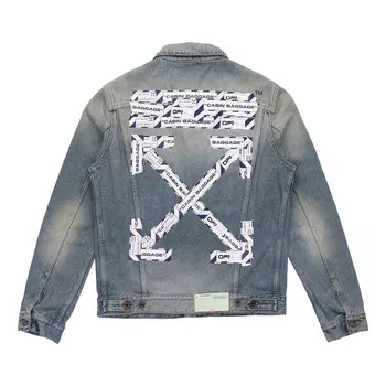 Куртка arrow denim jacket denim blue Off-White, синий