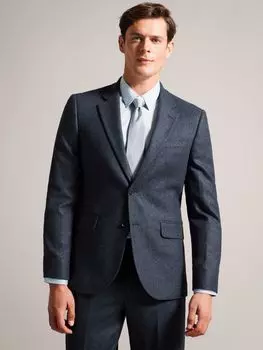 Куртка Arthurj из смесовой шерсти и твила Ted Baker, темно-синий