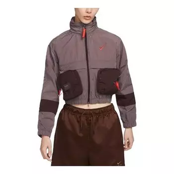 Куртка as nsw city utility woven jacket 'burgundy' Nike, бургундия