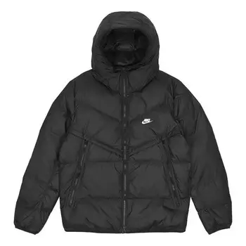 Куртка as sportswear sf windrunner hd jkt 'black' Nike, черный