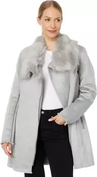 Куртка Asymmetrical Faux Shearling Calvin Klein, серый
