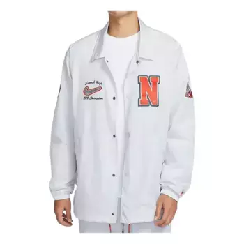 Куртка authentics jacket 'white orange' Nike, белый
