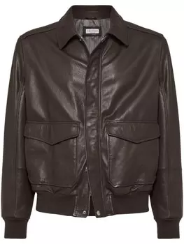 Куртка Aviator Brunello Cucinelli, коричневый