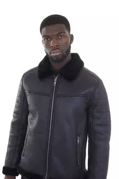 Куртка-авиатор из искусственной кожи Blackout Brave Soul, черный