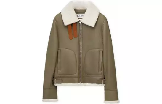 Куртка-авиатор из овчины Loewe, серый