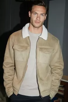 Куртка авиатор с подкладкой из искусственного меха и замши «борг» Threadbare, коричневый