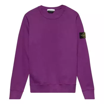 Куртка badge logo crewneck sweatshirt 'magenta' Stone Island, фиолетовый