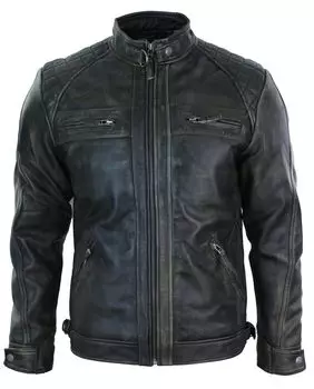 Куртка байкерская TruClothing на молнии, черный