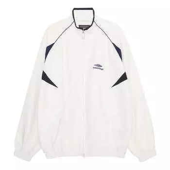 Куртка Balenciaga 3B Sports Icon Medium Fit Tracksuit Jacket 'White', белый