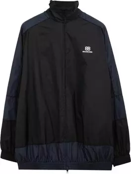Куртка Balenciaga BB Print Nylon Full-Zip Jacket 'Navy', синий