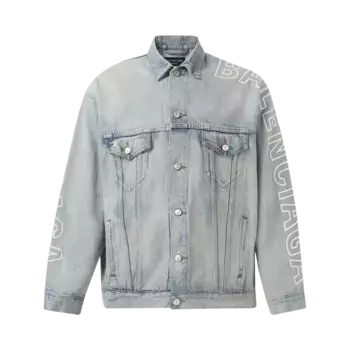 Куртка Balenciaga Large Fit 'Dirty Blue', синий