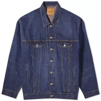 Куртка Balenciaga Oversized Japanese Denim, цвет Dark Indigo & Madder