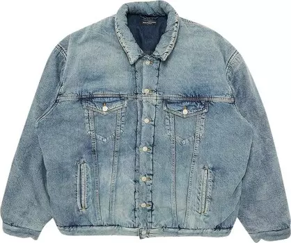 Куртка Balenciaga Padded Denim Jacket In Indigo, синий