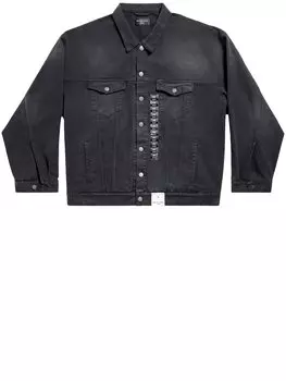 Куртка Balenciaga Size Sticker Denim, черный