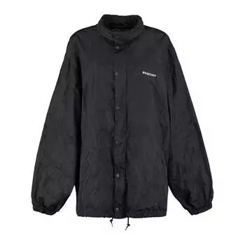 Куртка Balenciaga Techno Fabric Creased Effect, черный