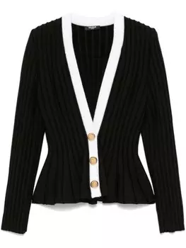 Куртка Balmain с рельефными швами, синий