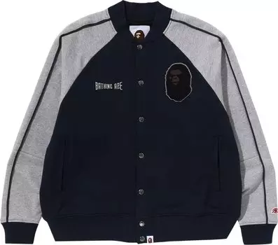 Куртка BAPE Sweat Varsity Jacket Navy, синий