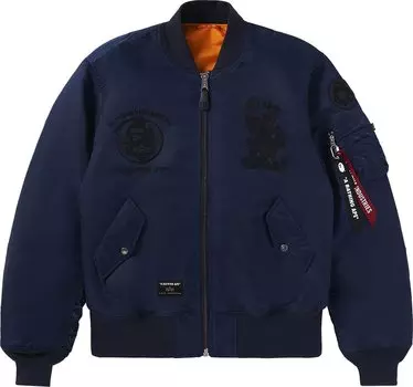 Куртка BAPE x Alpha Industries MA-1 'Black', черный
