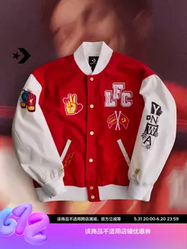 Куртка бейсбольная Converse x LFC, красный / белый