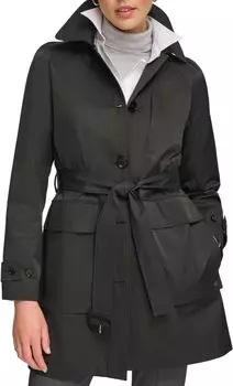 Куртка Belted Rain Jacket Calvin Klein, черный