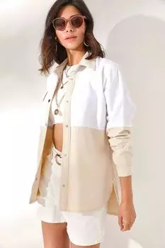 Куртка - Белый - Классический крой Olalook, белый