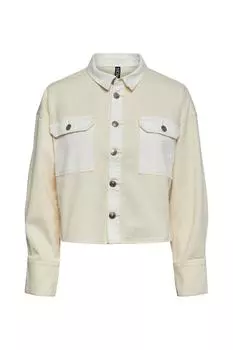 Куртка - Белый - Классический крой PIECES, белый