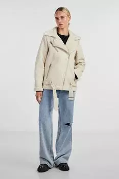 Куртка - Белый - Классический крой PIECES, белый