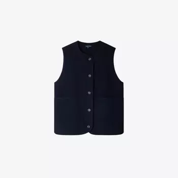 Куртка без рукавов из вареной шерсти Chicago Soeur, синий