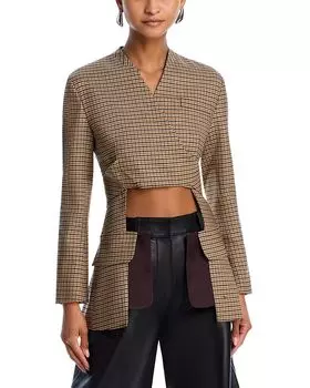 Куртка без воротника A.W.A.K.E. MODE, коричневый/бежевый