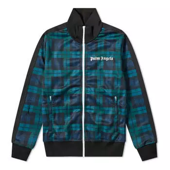 Куртка black watch tartan track jacket 'navy green' Palm Angels, зеленый