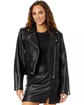 Куртка Blank NYC Black Vegan Leather Moto, черный