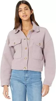 Куртка Blank NYC Cropped Fleece Trucker Jacket in Hold The Phone, цвет Lavender