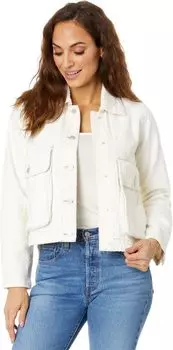 Куртка Blank NYC Ecru Cropped Punch Hole Shirt Jacket with Pockets, слоновая кость