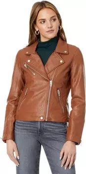 Куртка Blank NYC Faux Leather Moto Jacket, цвет Redwood